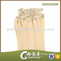 No tangle no shed factory wholesale cheap remy clip in hair extension 100% human